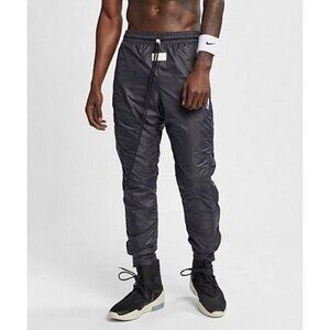 FEAR OF GOD x Nike Nylon Lined Pants Black AR0645-010 Side Snap Warm Up Size XL